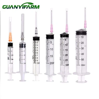 Jednorazová veterinárna striekačka s objemom 5 ml